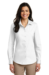 Port Authority LW100 Ladies Long Sleeve Carefree Poplin Shirt.