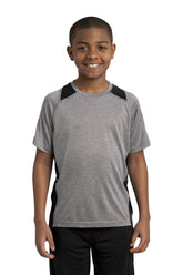 Sport-Tek YST361 Youth Heather Colorblock Contender Tee