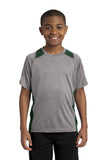 Sport-Tek YST361 Youth Heather Colorblock Contender Tee