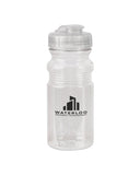 Translucent 20 Oz Sport Water Bottle With Snap Cap