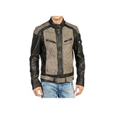 Front Removable Biker Leather Jacket