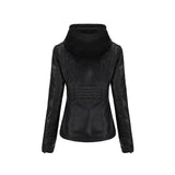 Women Winter Original Leather Biker Jacket