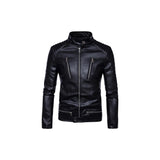 Classic Cross-Zip Leather Jacket