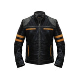 Asymmetrical Full Zip Leather Jacket