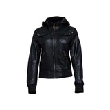 Nexus Black Leather Bomber Jacket