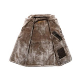 Men's Fur Collar Leather Coat