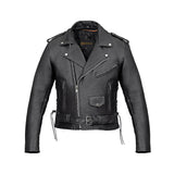 Belted Moto Jacket with Side Laces