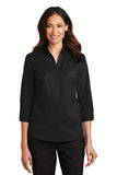 Port Authority L665 Ladies 3/4-Sleeve SuperPro Twill Shirt.