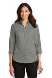 Port Authority L665 Ladies 3/4-Sleeve SuperPro Twill Shirt.