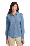 Port & Company LSP10 Womens Long Sleeve Value Denim Shirt