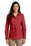 Port Authority LW100 Ladies Long Sleeve Carefree Poplin Shirt.