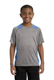 Sport-Tek YST361 Youth Heather Colorblock Contender Tee