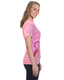 Tie-Dye CD1150 Women's Pink Ribbon T Shirt